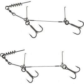 Оснастка SAVAGE GEAR 1x7 TI Corkscrew Stinger 2x#1/0 23kg 1pcs