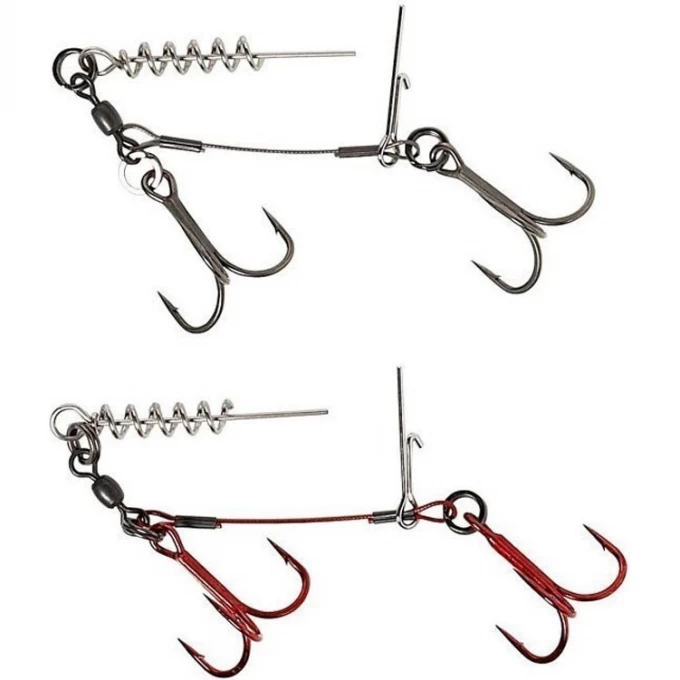 Оснастка SAVAGE GEAR Carbon49 Corkscrew Stinger 2x#1 23kg 2pcs 61761 Оснастка SAVAGE GEAR Carbon49 Corkscrew Stinger 2x#1 23kg 2pcs 61761
