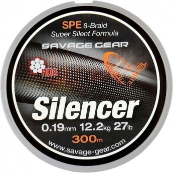Шнур SAVAGE GEAR HD8 Silencer Braid 120m 0.19mm 27lbs 12.2kg Green